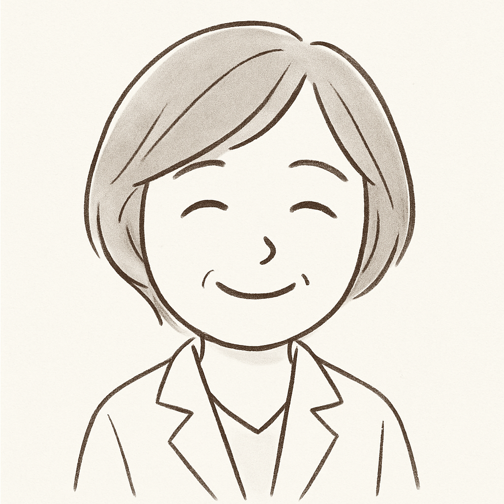 院長 高砂子通子のイラスト